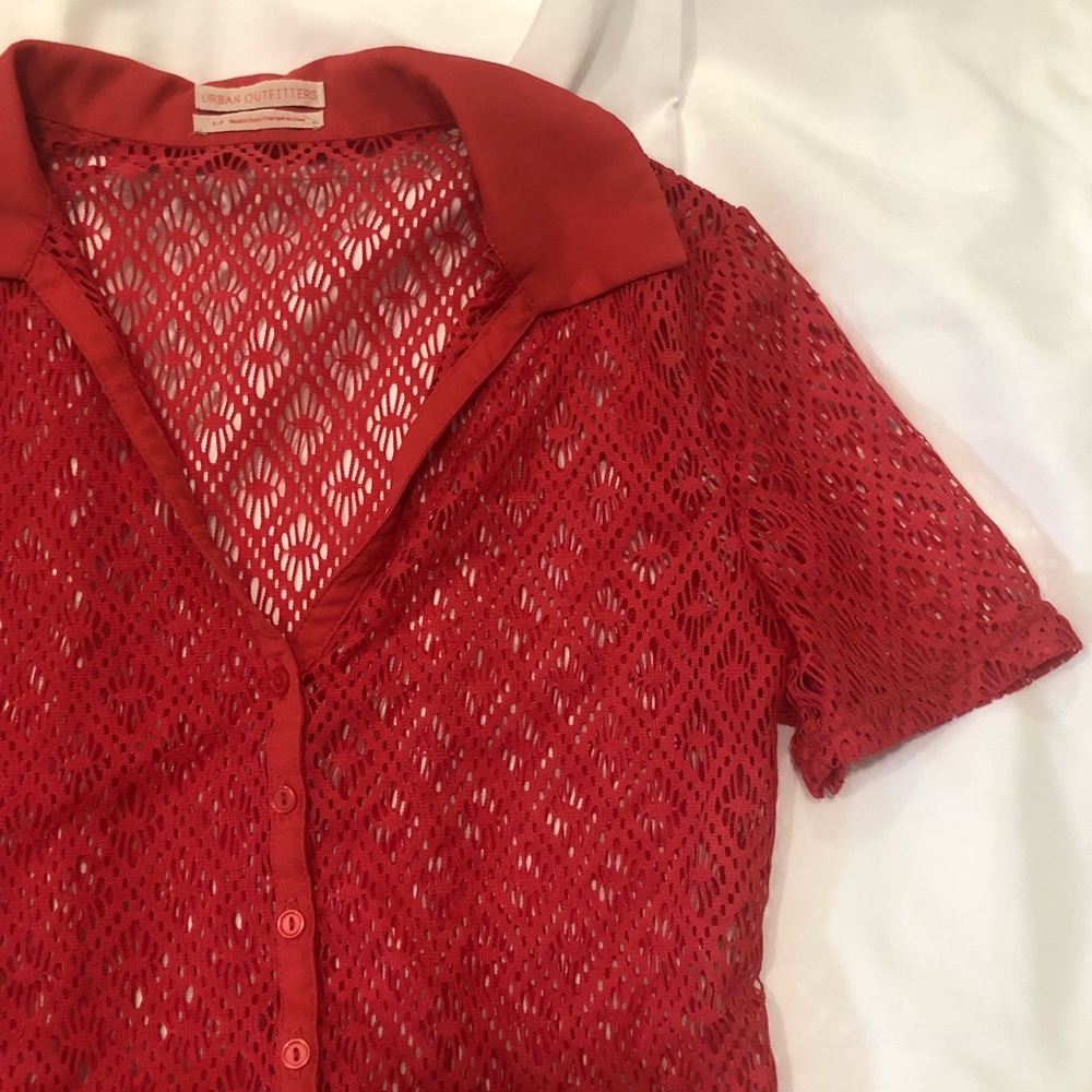 Cropped meshed tee shirt